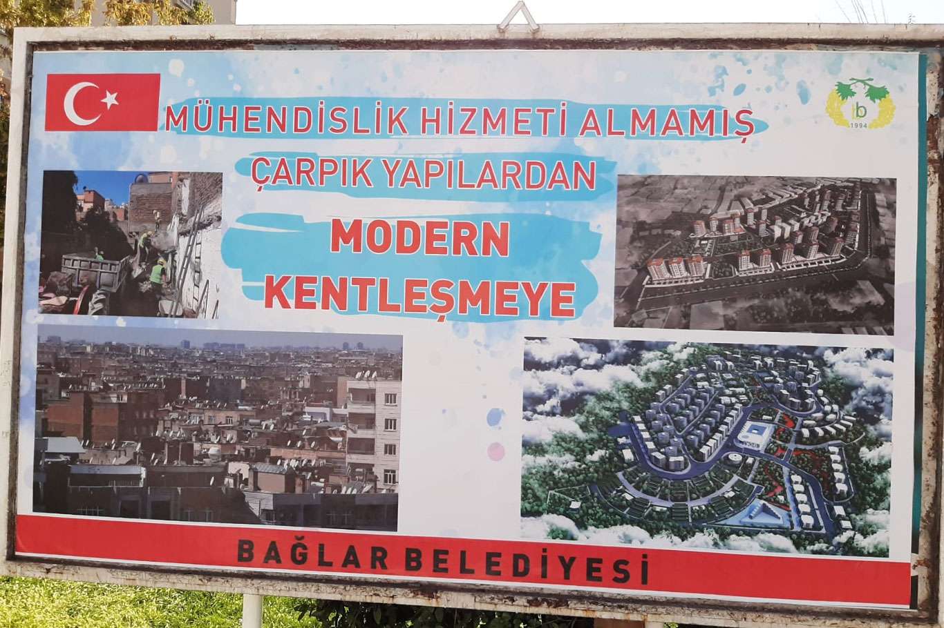 Bağlar'ın kentsel dönüşüm projesi bilboardlardaki yerini aldı